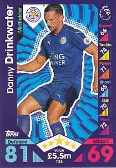 Danny Drinkwater Leicester City 2016/17 Topps Match Attax #136